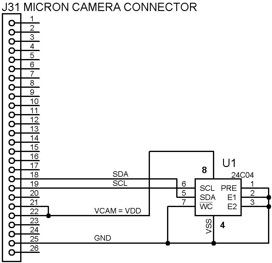 I2C EEPROM conection to OMAP3530 schematics 